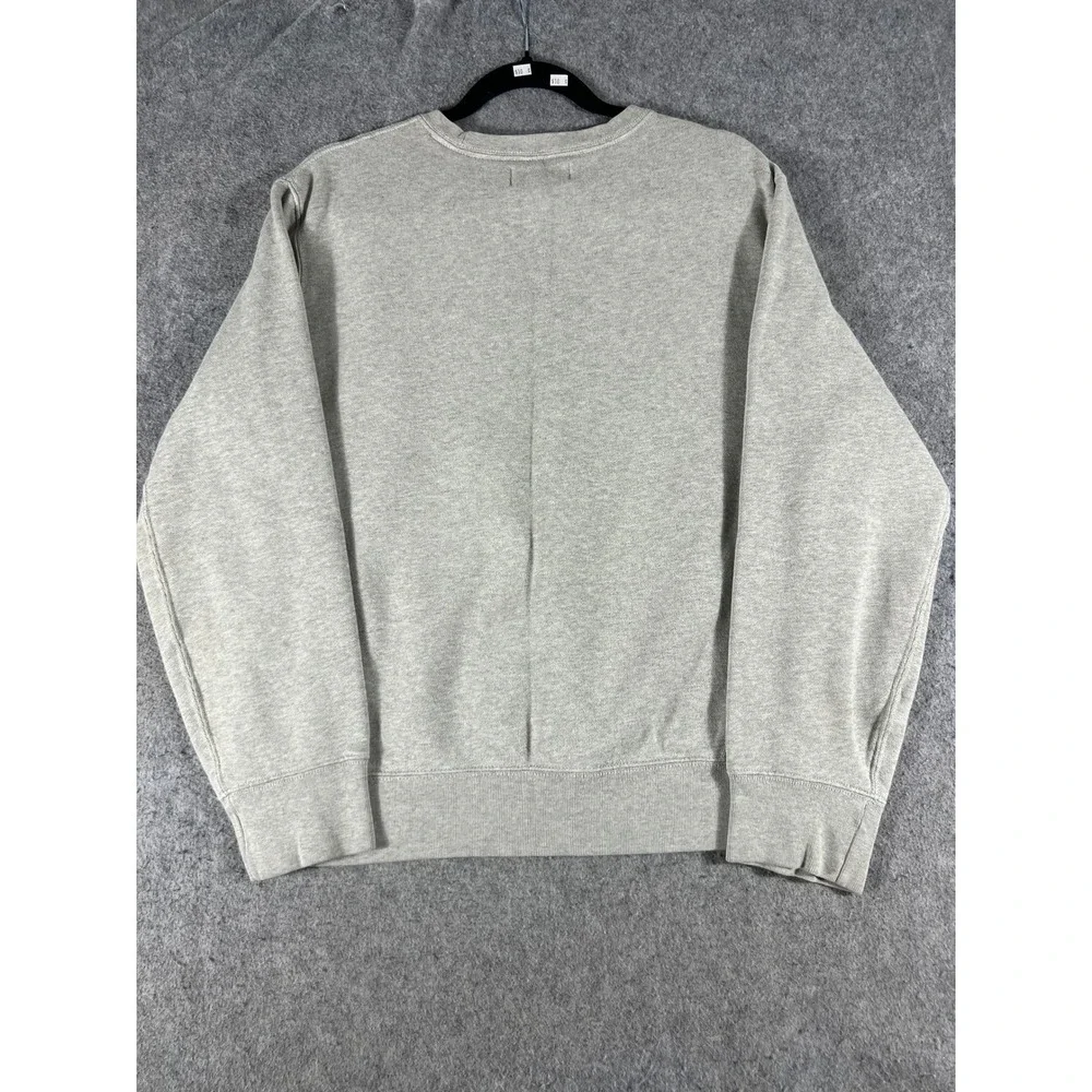 Polo Ralph Lauren Sweatshirt Men M Gray Pony Fleece Pullover Crewneck Minimalist